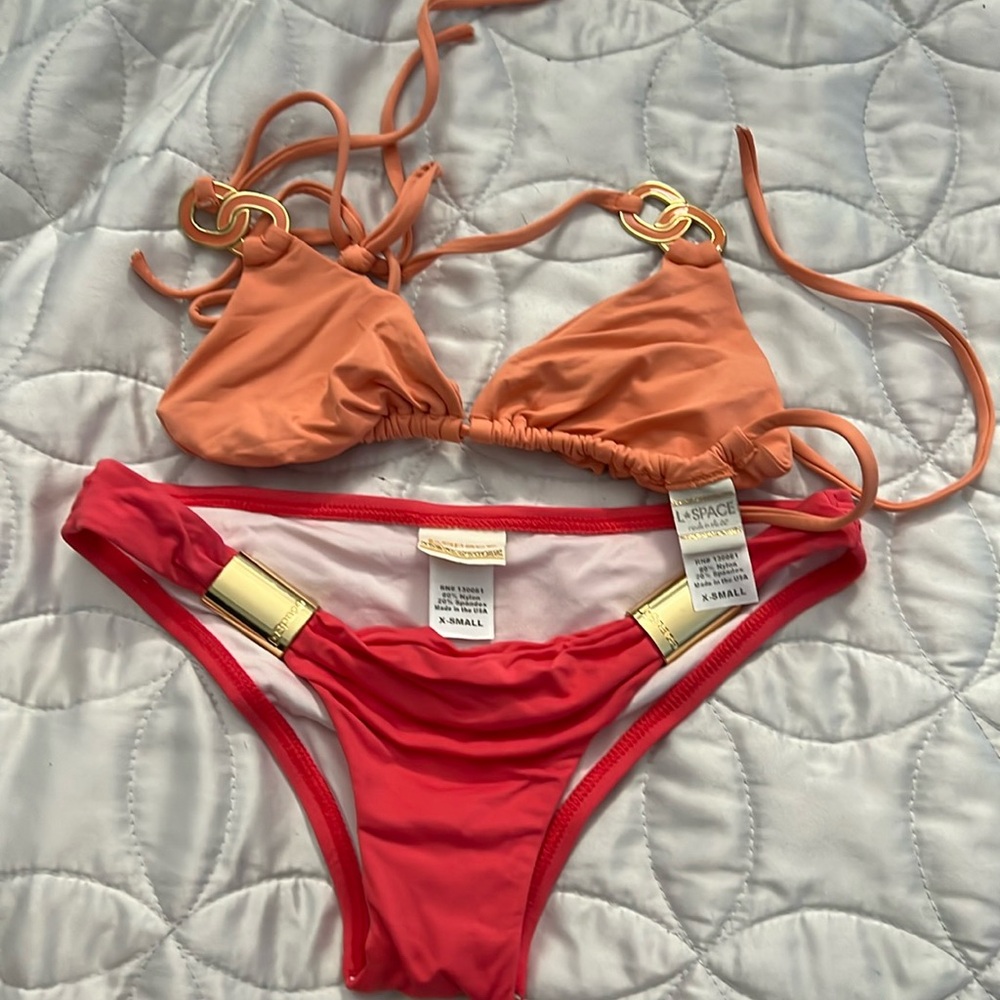 L*Space bikini mix and match with gold hardware